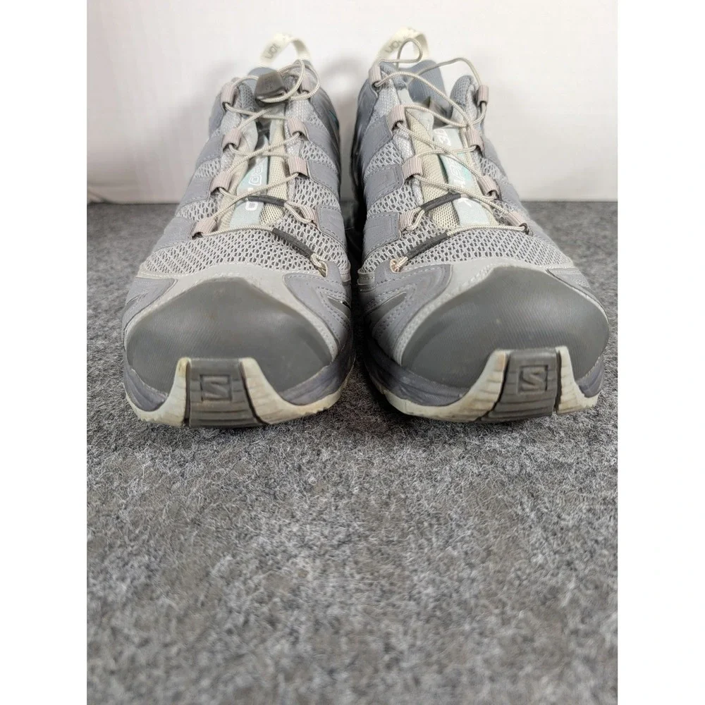 Salomon XA Pro 3D Trail Running Shoes Grey Blue Mens 9 356811 Hiking Sneakers